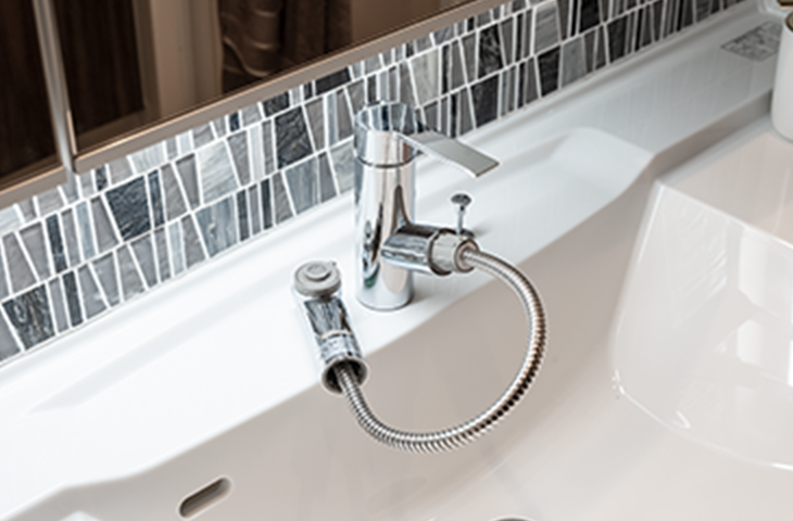 シャワー付シングルレバー水栓